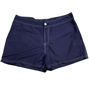 Navy Blue Venus Snap Zip Close Lightweight Summer Swim Short With Pockets 12